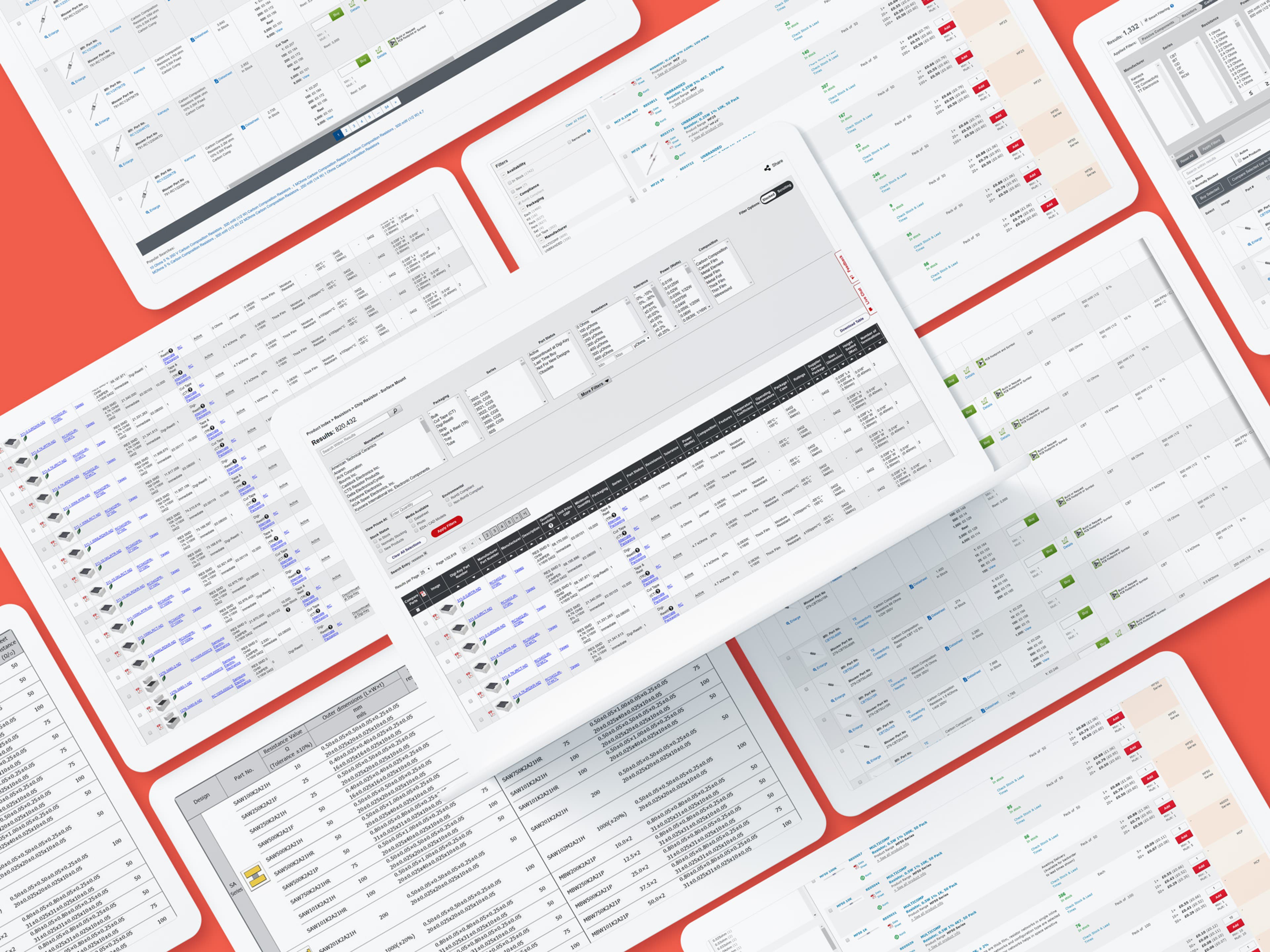 An example of how cluttered and unintuitive parametric searches can be